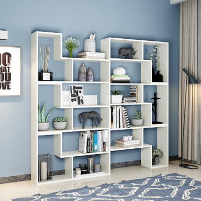 China (Height)Adjustable Living Room Hallway Bookshelf Kids Wooden Grid Partition Shelf Cabinet for sale