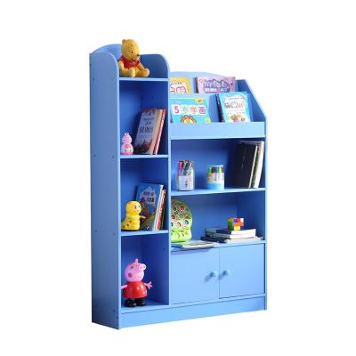 China Foldable Children Book Storage Cabinet Baby Book Shelves Large Open Bookcase Wooden Storage Space Display Cabinet for sale