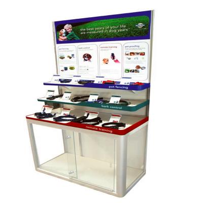 China Custom design glass shopp props mobile phone counter phone counter supermarket supermarket shop display showcase for sale