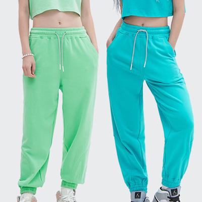 China New Arrival Anti-Wrinkle Cotton Pants Long Loose Breathable Running Women 100% Cotton Casual Track Pants for sale