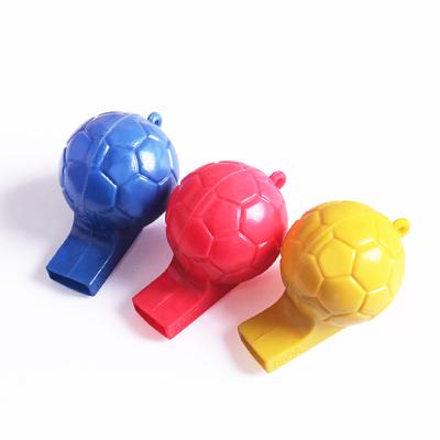 China Free Samples High Quality Hot Selling PP Plastic Plastic Toy Football Whistle For Promotion for sale