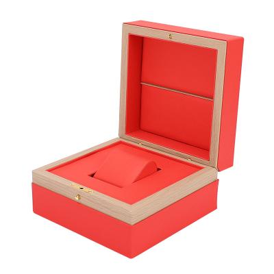 China Handmade Wholesale Luxury High End Custom Simple Wooden Watch Boxes For Watches Packaging Box Watch for sale