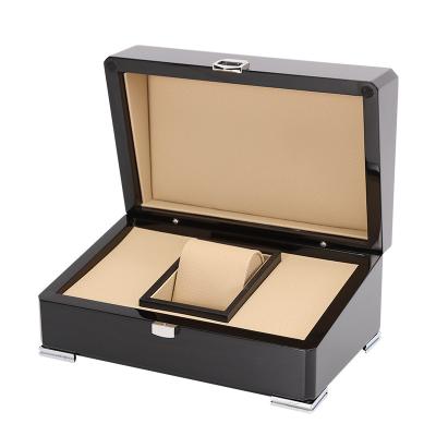 China Handmade Wholesale Luxury High End Custom Simple Wooden Watch Boxes For Watches Packaging Box Watch for sale