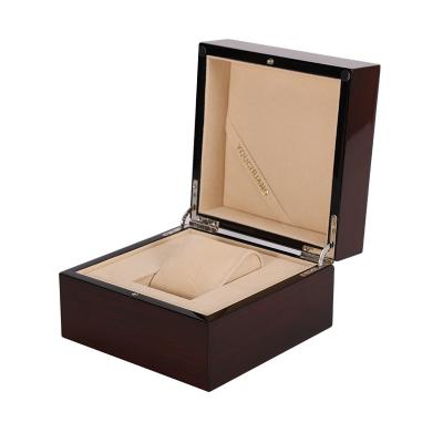 China Handmade Wholesale Luxury High End Custom Simple Wooden Watch Boxes For Watches Packaging Box Watch for sale