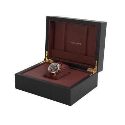 China Fashion handmade custom watch label box super luxury custom logoPU material watch storage box for sale