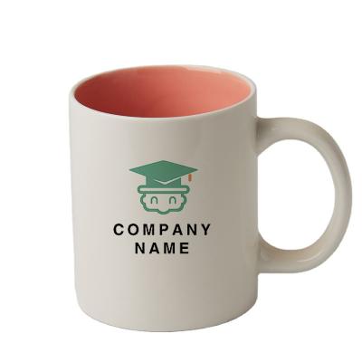 China Viable Chinese Manufacturer Custom Style Personalized Hawaiian Featured Two-color Glazed Ceramic Coffee Mug for sale