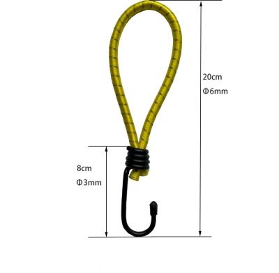 China Outdoor Rubber Shock Bungee Cord With Hook Bungee Loop Heavy Duty Braided Elastic Rope for sale