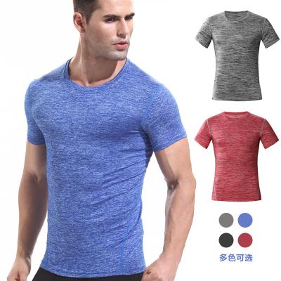 China New Men's QUICK DRY Wholesale Gym Sport Fitness Compression Shirt For Men's Bodybuilding Shorts Sleeve Compression T-Shirt for sale