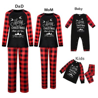 China 2021 Wholesale Breathable Christmas Family Christmas Pajamas Matching Sets Holiday Striped Pajamas for sale