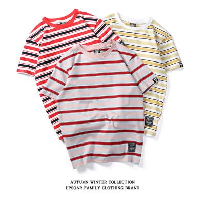 China High Quality Stripe QUICK DRY T-shirt OEM 100% Cotton T-shirt for sale