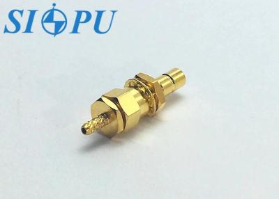 China SMB Male RF Coaxial Connectors Matching Threaded Mounted With RG 178/U Cable for sale