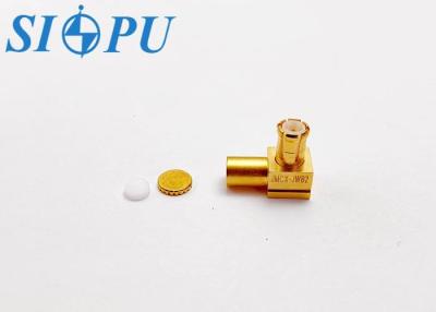 China MCX Male Bend RF Coaxial Connector For Semi Rigid / Semi Flexible Cable No. 2 for sale