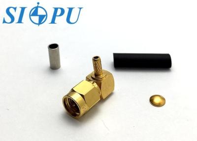 China Coaxial Male SMA RF Connectors Angled for RG 316/U Cables for sale