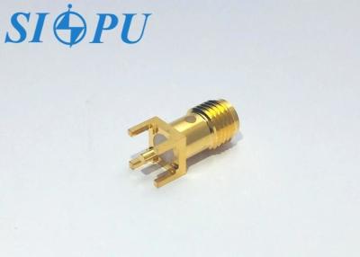 China SMA Female PCB Solder RF Coaxial Connector for sale