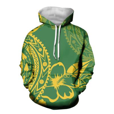 China Polynesian Anti-wrinkle Hibiscus Pattern Custom Logo Crop Hoodies Women Clothing Customized Women Hoodies Logo Printing Women's Hoodies for sale