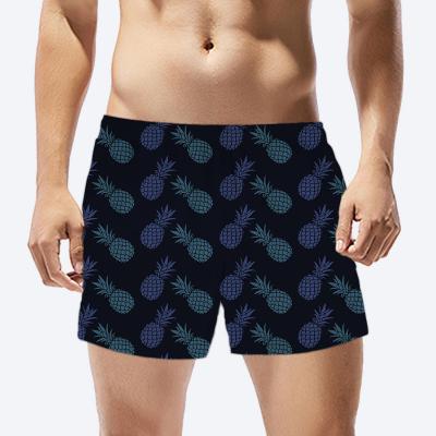 China Custom Printed Pineapple Men's Sports New Hot Plus Size Men's Sports Basketball Style Black Hawaiian Running Fitness Shorts for sale