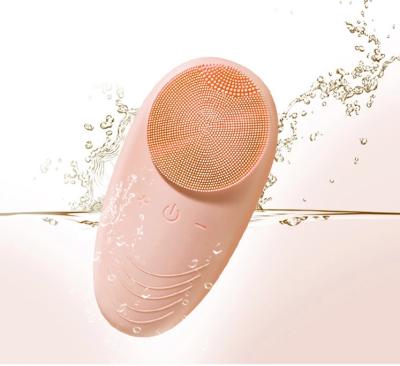 China New Design Portable Ultrasonic Acne Treatment Mini Electric Silicone Facial Cleansing Brush for sale