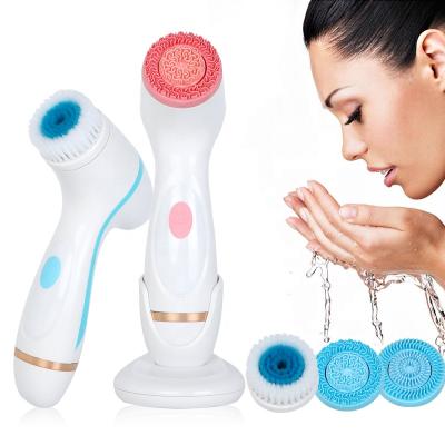 China Custom Wholesale Machine Vendor Acne Treatment Skin Brush Private Label Electric Silicone Sonic Facial Cleansing Brush for sale