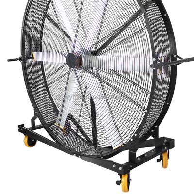 China Warehouse 37 In Mobile Large Size Energy Saving Hvls Ground Fan Mobile Industrial Fan With Casters for sale