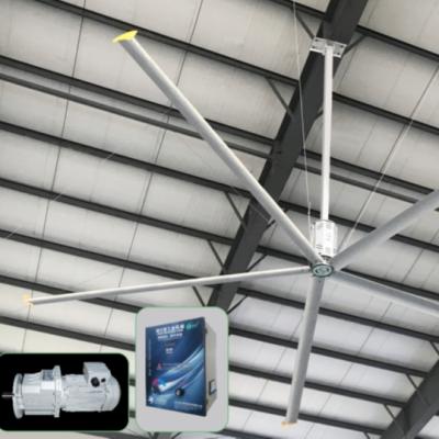 China WEIYU Warehouse 18FT Electric Fan 5-Blade Cooler HVLS Industrial Ceiling Fan On Sale for sale