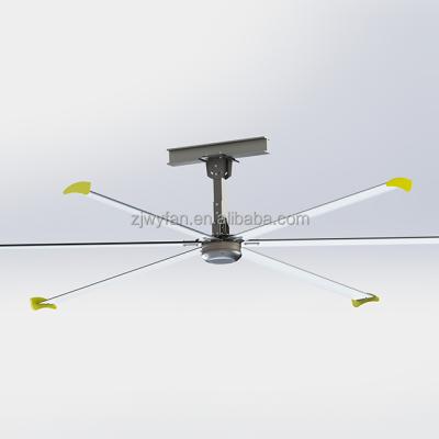 China Large Size Industrial Warehouse 18ft Hall Overhead Fan Hanging Hvls Large Ceiling Fan for Industrial Set for sale