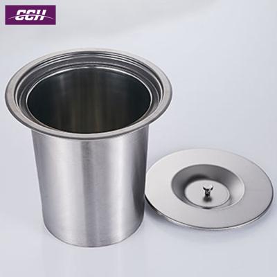 China Kitchen Rubbish Bin Stainless Steel Trash Can Kitchen Waste Bin Hidden Hidden Garbage Bin for sale