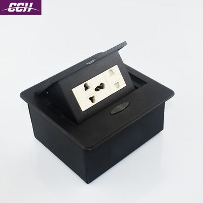 China Durable construction decorative conference computer table desk cable grommet enclosure socket filler box for sale