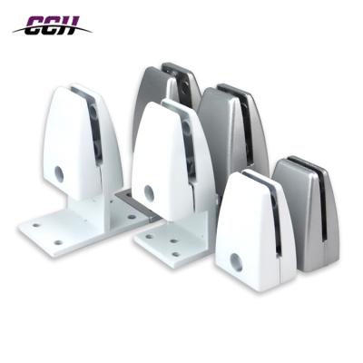 China Modern Aluminum Table Bracket Clip Clamp Desktop Glass Screen Clamps Furniture Partition Bracket for sale