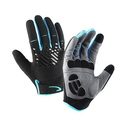 China Comfortable Protective Glove Sports Cycling Gloves For Mountain Bike Riding With Breathable Mesh Thick Cushion Pads Touch Screen Finger Design for sale