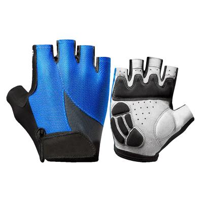 China Breathable Protective Half Finger Bike Gloves Cycling Gloves With Protective Cushion Pad On Palm Mesh Fabric On The Hand Back for sale