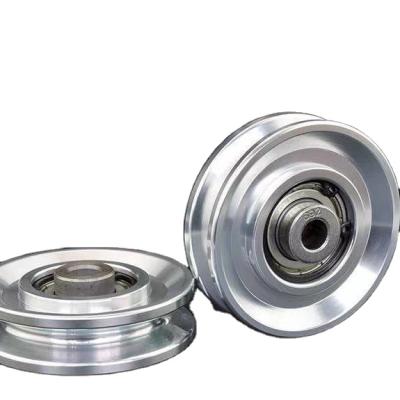 China Universal high quality aluminum alloy pulley used on cable crossing machine 73mm blacksmith machine pulley r2.5mm for sale