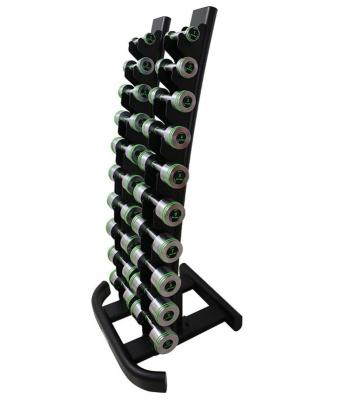 China 10pairs A-frame dumbbell set with steel rack dumbbell storage rack for sale