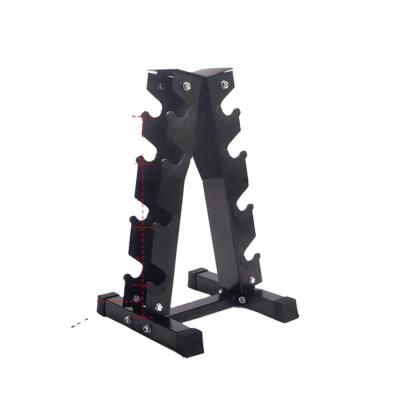 China Wholesale Commercial 4 Rows Dumbbell Rack Steel Rack for 4 Pairs Dumbbell Rack for sale