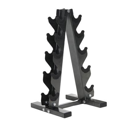 China Commercial hot sale 5 rows steel dumbbell rack for5 rack pairs dumbbell rack for sale