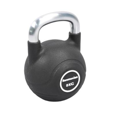 China Universal High Grade Grip PU Electroplating Kettlebell Competition Filled Kettlebell 8kg, 12kg, 16kg, 20kg 24kg for sale