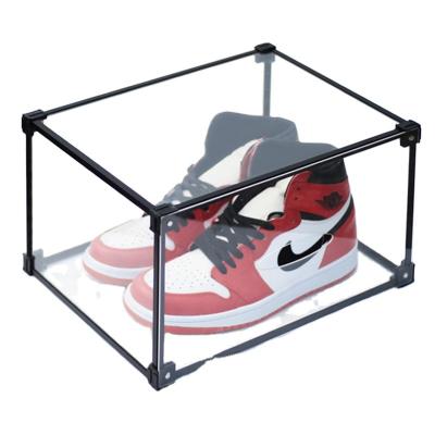 China Wholesale Clear Plastic Stackable Acrylic Shoe Box Display (Size) Shoe Storage Adjustable Giant Plastic Shoe Boxes Storage Box for sale