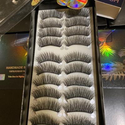 China Shenzhen real swan cashmere hair knot natural 3d eyelashes indivigwal15mmthickfluffy free individual dance bottom mink for sale