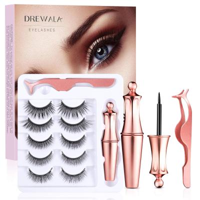 China Natural Soft Plant Magnets False Mink Direct Magnetic Eyelashes 5 for sale