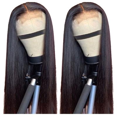 China Other Brazilian Straight Lace Front Human Hair Closure Wig Natural Color For Women Virgin Color Cuticle Aligned 4X4 Lace Closure Wig for sale