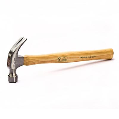 China High Quality Straight Nail Hammer Hickory Handle Claw Hammer Head for sale