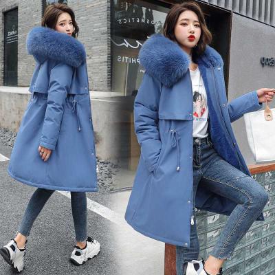 China Winter QUICK DRY women's parkas coats winter coat hooded thick warm jacket long section collar fur coat for women for sale