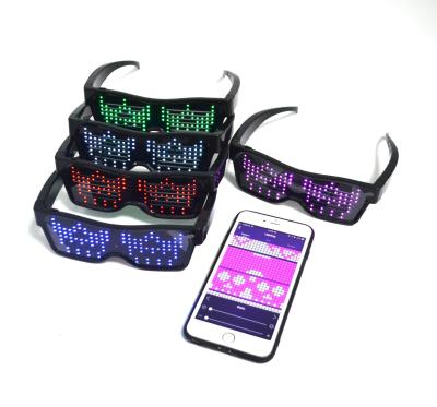 China ABS 2021 Newest Programmable Gafas De Led LED Flashing Glasses Rave Glasses for sale