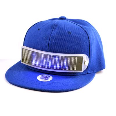 China Fashionable Programmable Message Flashing Led Lightweight Baseball Cap With App Controlled for sale