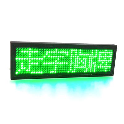 China 3D Digital LED Badge Scrolling Message Name Tag, Portable Rechargeable LED Display Pin, USB Business Programming Tag for sale