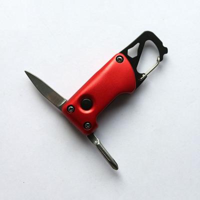 China Good Multifuncitonal Pocket Folding Key Chain Pocket Knife,Led Key Chain Flashing Tool for sale