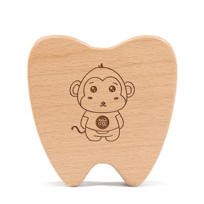 China China factory direct sales children's gift toothbox wooden keepsake box disc children's growth toothbox for sale