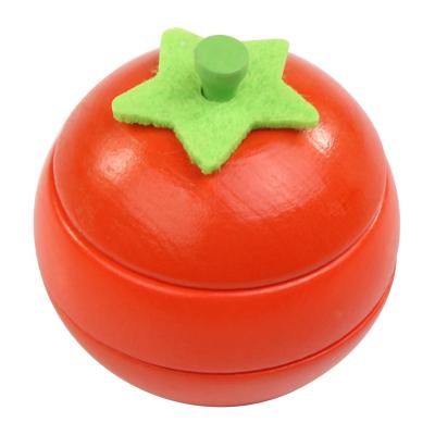 China Home Durable Wooden Vegetable Play Kids Fruit Kitchen Toy Magnetic Toy Accessories for sale