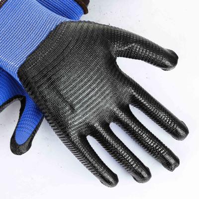 China Palm Dipped Manufacturer Logo Wholesale Custom Glove Nitrile Gardening Glove Coated for sale