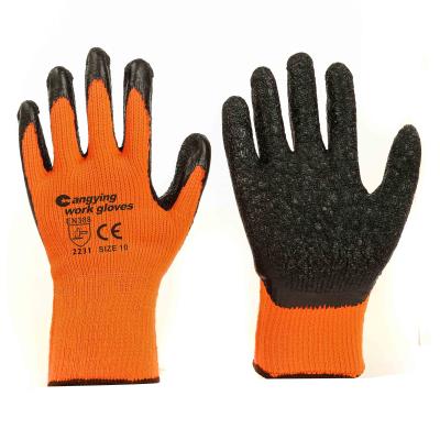 China General Handling High Quality Comfortable Coated Glove Cotton Latex Cotton Gloves Winter Warm Work Gloves for sale