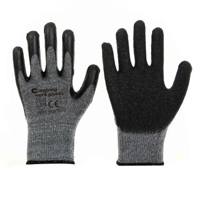 China General Handling Black Rubber Coated Gloves Farmer Rubber Coated Construction Safety Industrial Gloves for sale